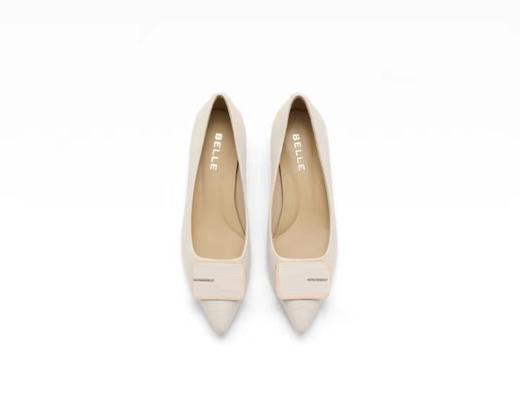 百丽细高跟女款2024春季新款气质浅口女单鞋 商品图1