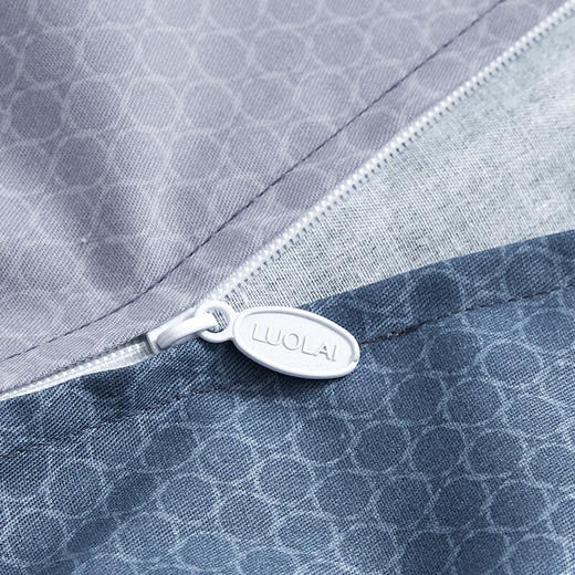 罗莱（LUOLAI）四件套纯棉床单被罩枕套全棉床上WD单双人简约诺曼风沐幽兰 诺曼 200*230cm 商品图6