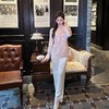 BeQueenStory【清泉牡丹】新中式圆领莲花扣牡丹提花桑蚕丝国风上衣 商品缩略图4