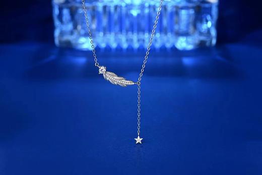 【单叶橄榄枝五星系列】新款925银锆石项链戒指耳钉手镯ss 商品图2