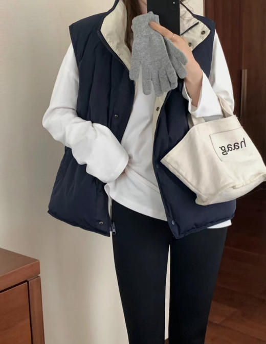 老米优品/JI简系列❤黑白2色~~ 随性松弛感《基础款口袋设计宽松长袖T》纯色圆领叠搭单穿绝绝子！ 商品图5