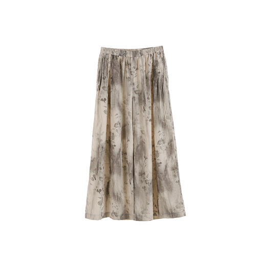 绽放121朵/高支高密棉波点提花米底印花挺阔感旅游穿搭休闲阔腿裤 商品图4