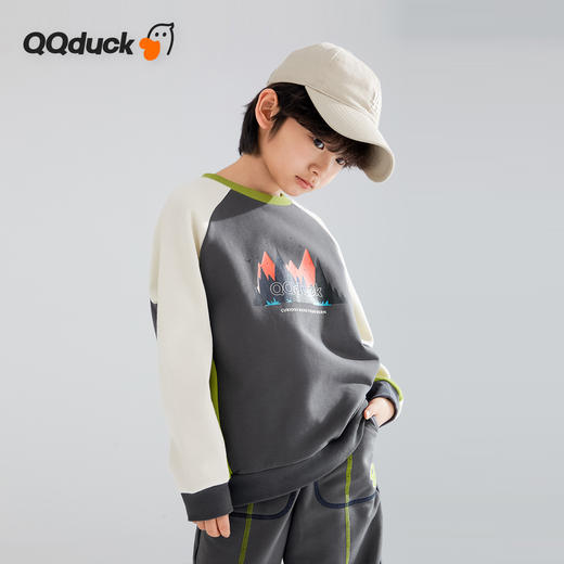 【清仓捡漏】【山系露营卫衣】【120-165】【可可鸭】男童春秋卫衣宽松运动休闲圆领上衣 商品图9