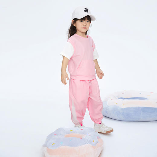 女童冰感抗菌短袖T恤超大袋鼠兜新款安奈儿童装实体店同款XG411651 商品图3