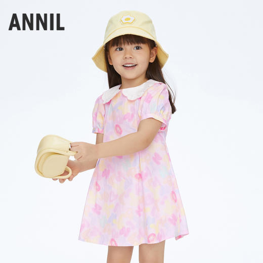 【实体店同款】女童纯棉印花短袖连衣裙裙子新款安奈儿童装XG413623 商品图2