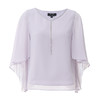 EITIE爱特爱浪漫优雅飘逸V领直筒紫色衬衫上衣夏季新款B2413302 商品缩略图5