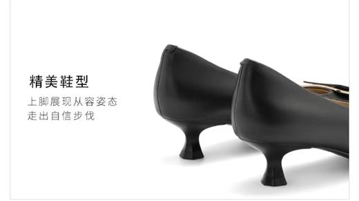 百丽细高跟女款2024春季新款气质浅口女单鞋 商品图6