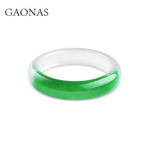 GAONAS 非金属合成锆石手镯 半山半水 国风时尚富婆绿手镯10345SG 商品图1