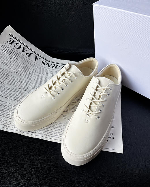 现货 THS 3.2-限时 小众品牌S&S  秀气清新素雅牛皮小白鞋 BZ1159 商品图3