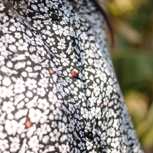 绽放098朵/桃夭两穿风衣连衣裙高端砂洗亚麻翻领显瘦长袖棉麻裙子 商品图3