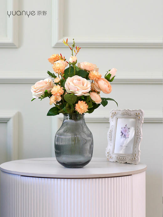 轻奢高端仿真花摆件酒店客厅花束假花摆设件绣球清新餐桌装饰花 商品图3