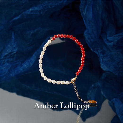 预售3天发货【惊喜饰品丨APT Amber Lollipop 红玛瑙项链手链】 天然红玛瑙搭配淡水珍珠 碰撞出 一丝温婉之意 双链的叠戴款式玛瑙珍珠 可以自由组合搭配 商品图7