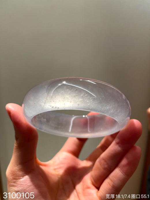 玻璃种木那轮胎镯【3100105】圈口55.1~具体价格微信咨询 商品图1