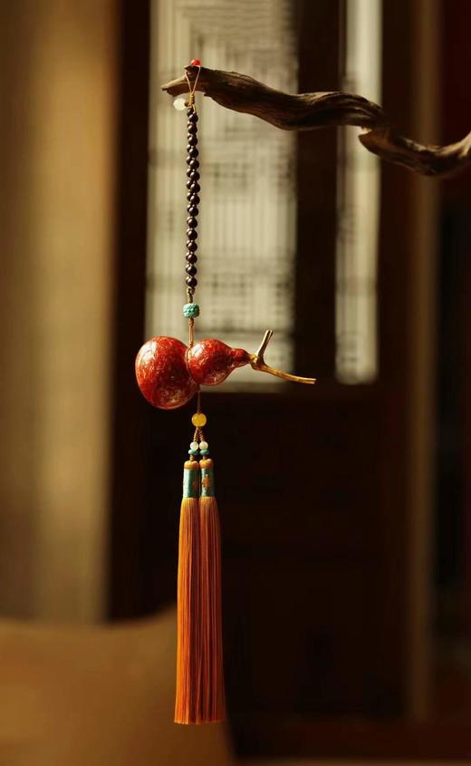 大漆红金【福禄】车挂 商品图2