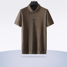 【伊力特面料】【新款DG】大依优型大码短袖Polo衫针织伊力特面料翻领加肥加大男士大号弹力透气舒适半袖夏装