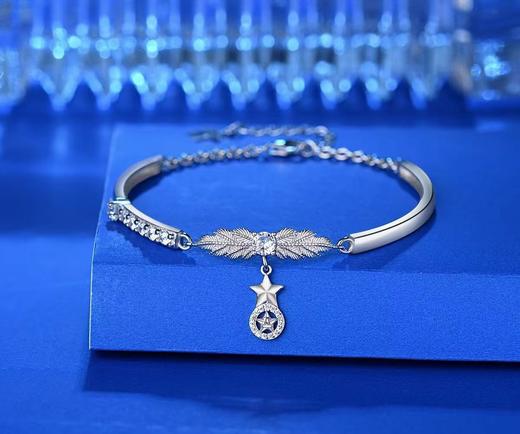 【五星橄榄枝系列】新款925银锆石项链戒指手镯ss 商品图1