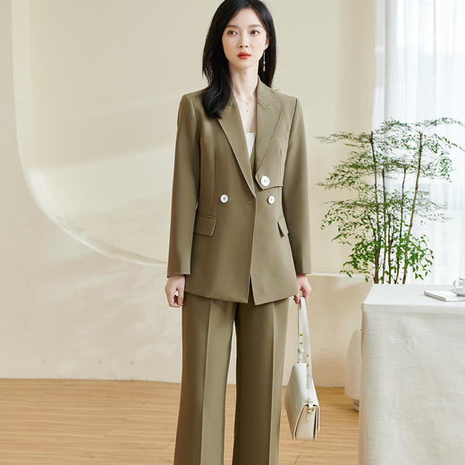 米思阳2026春季新款通勤商务西服套装职业气质正装西装两件套1058 商品图1