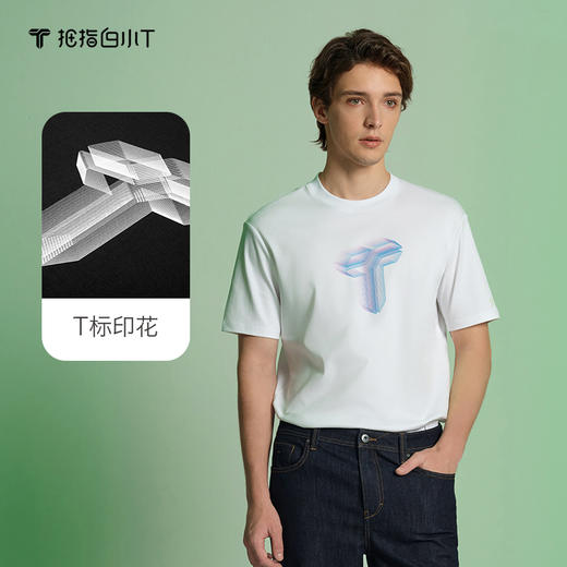 拇指白小T经典水光魔术PLUS圆领印花短袖T无限系列 商品图2