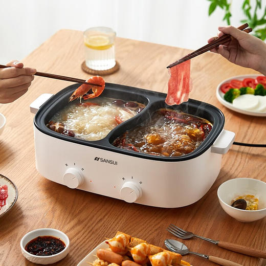 山水（SANSUI）多功能鸳鸯火锅（双旋钮控温）SHG-3055 商品图0