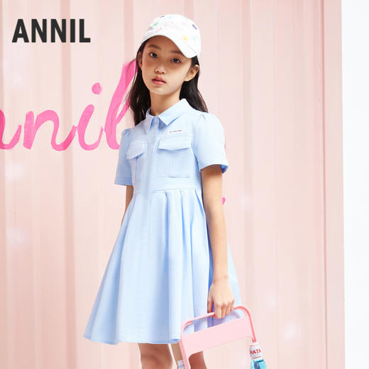 女童短袖连衣裙夏新款安奈儿童装EG423082 商品图2