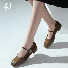 BAKERLOO法式粗跟玛丽珍女鞋百搭舒适