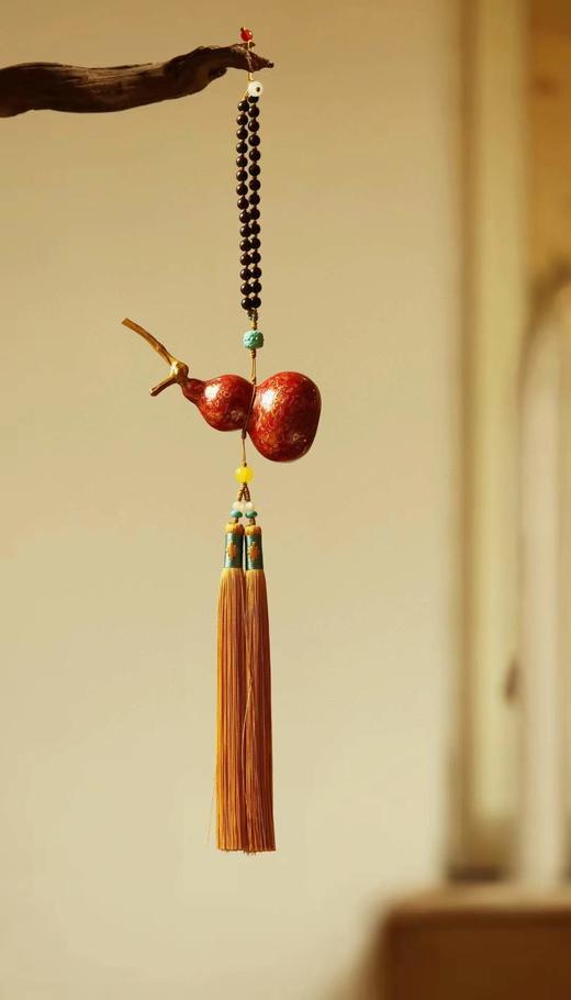 大漆红金【福禄】车挂 商品图0