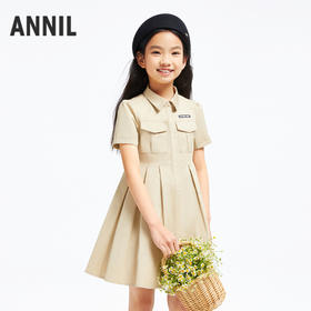 女童短袖连衣裙夏新款安奈儿童装EG423082