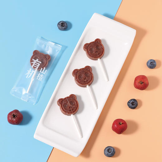 正耕 神栗有机山楂棒棒糖蓝莓味90g*3 商品图4