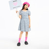 女童牛仔连衣裙新款夏纯棉简约纯色提花公主裙子安奈儿童装EG423079 商品缩略图3