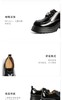 BELLE百丽2024春系带超轻厚底黑色亮漆牛皮水钻蝴蝶乐福女鞋 商品缩略图5