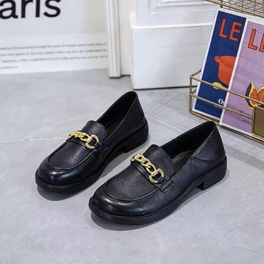 【复古英伦风乐福鞋】女款休闲牛皮鞋 圆头通勤单鞋 商品图8