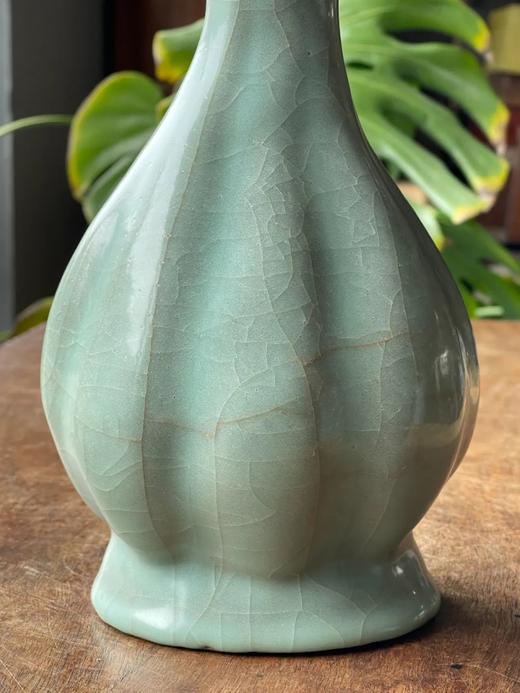 郊坛下官窑瓜棱花口扁瓶，顺丰包邮 商品图4