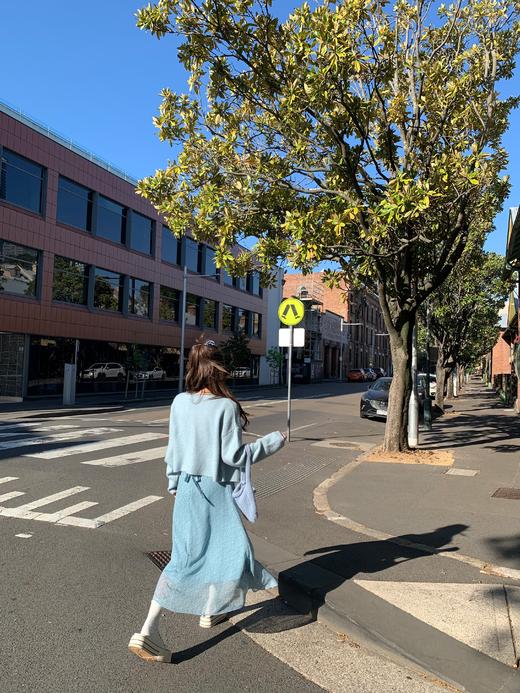 Read Nameless /冰淇淋蓝开衫+法式蓝色碎花裙 商品图13