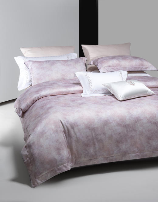 利路米24年新款百支天丝棉数码印花四件套春风里粉 商品图1