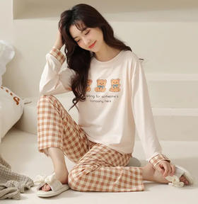 【樱西玛ENXIMANE·多巴胺卡通云朵棉睡衣】长袖+长裤组合高性价比