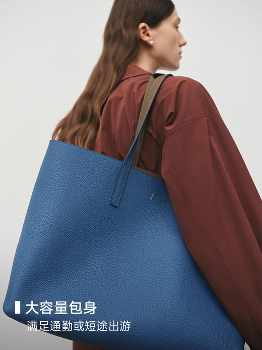 一包两用头层摔纹牛皮耐用双色托特包AB6465243 商品图0