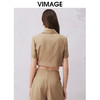 VIMAGE纬漫纪夏季新款时尚显瘦小众设计纯色短外套V2103723 商品缩略图4