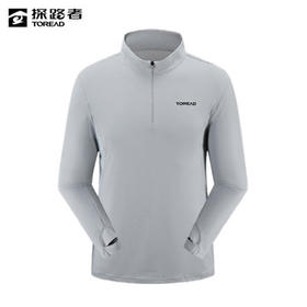 探路者男式立领长袖T恤TAJJAM81057