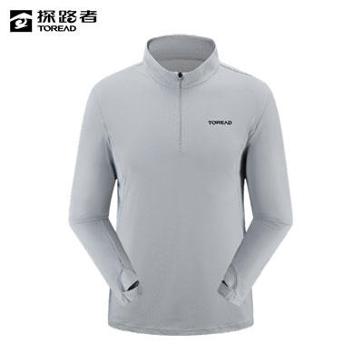 探路者男式立领长袖T恤TAJJAM81057 商品图0