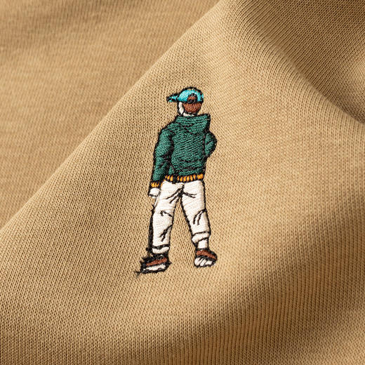 14LP37350【桑蚕丝混纺】罗蒙春秋男装胸花绣花卫衣男士舒适百搭休闲卫衣圆领长袖T恤上衣男 商品图7