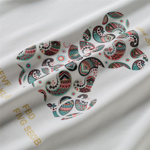 【桑蚕丝混纺】罗蒙春秋男装腰果花小熊印花卫衣男休闲百搭卫衣长袖上衣T恤男 商品图9