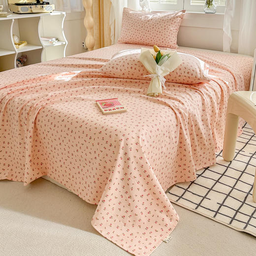 自然醒老粗布床单单件凉席纯棉全棉单人宿舍棉麻夏季凉感亚麻被单三件套JY 商品图7