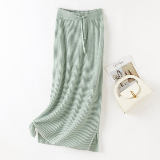 Avann坑条镂空开叉中长裙24052SS 商品图8