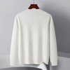 【桑蚕丝混纺】罗蒙春秋男装胸花字终绣花卫衣男士舒适休闲百搭圆领长袖T恤上衣男 商品缩略图8