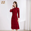 佐尔美春季新款 优雅气质国风中式七分袖连衣裙女E23LL24 商品缩略图2