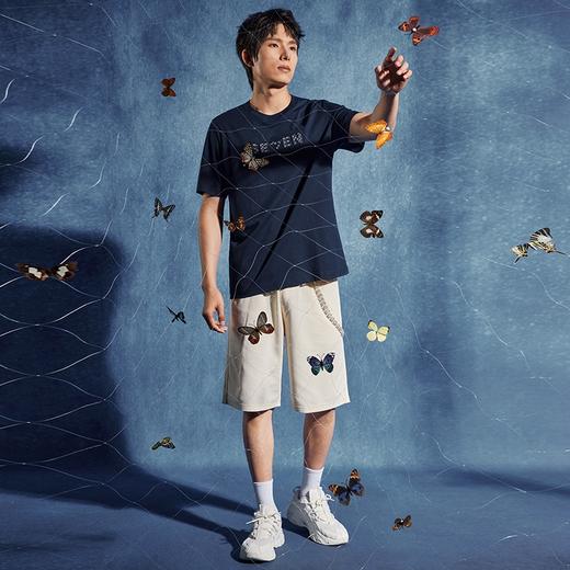 【非遗苗绣蝴蝶妈妈系列】柒牌短袖T恤男夏季新款时尚绣花体恤衫	126T72650 商品图3