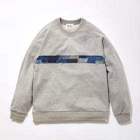 KUON Boro Striped Sweatshirt 日本职人手工制古布拼接套头卫衣