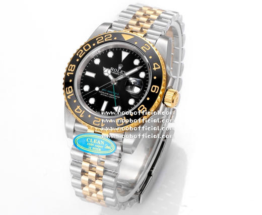 『皮蛋圈➕正品original原版开模』clean厂 c厂 116713格林尼治gmt间金陶瓷圈字体细节对比，12点位三角部分，顶角，以及底角部分，尖角位置全部做圆角处理与原装达到一致❕❕❕ 商品图5