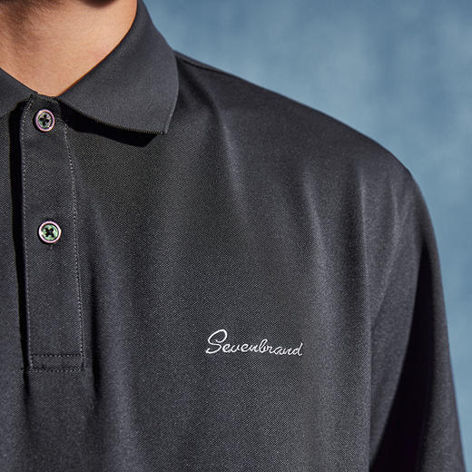 【非遗苗绣蝴蝶妈妈系列】柒牌polo衫短袖男夏季新款渐变印花T恤	126T72620 商品图2