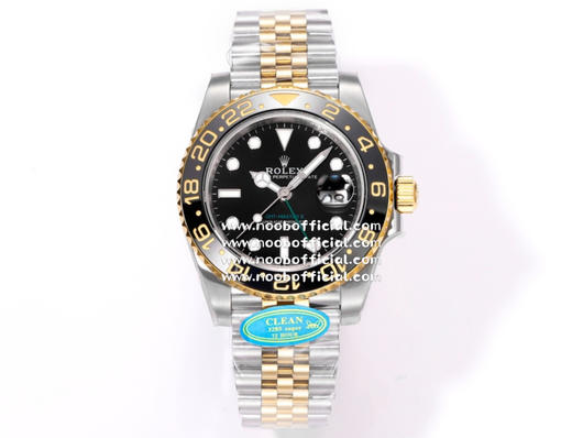 『皮蛋圈➕正品original原版开模』clean厂 c厂 116713格林尼治gmt间金陶瓷圈字体细节对比，12点位三角部分，顶角，以及底角部分，尖角位置全部做圆角处理与原装达到一致❕❕❕ 商品图1